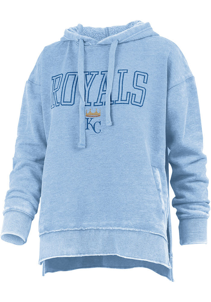 New Era Kansas City Royals Women's Blue Contrast Crew Sweatshirt, Blue, 80% Cotton / 20% POLYESTER, Size XS, Rally House