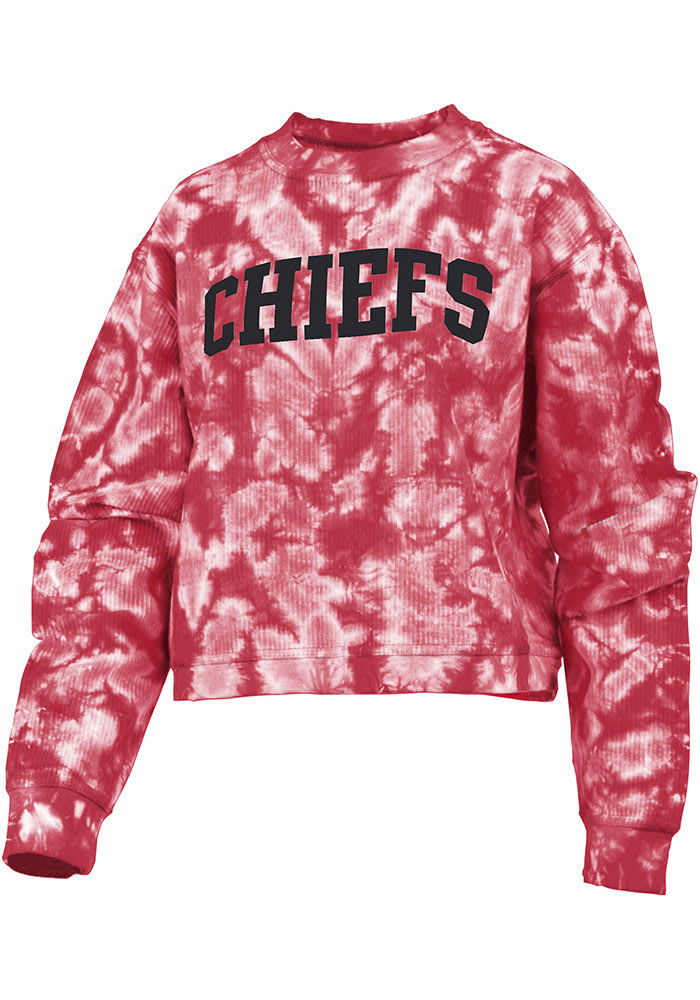 Kansas City Chiefs Womens Red Corded Crew Sweatshirt