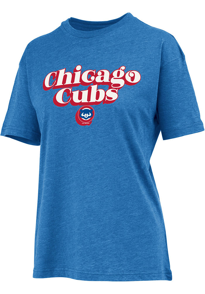 Chicago Cubs Womens Blue Melange Short Sleeve T-Shirt