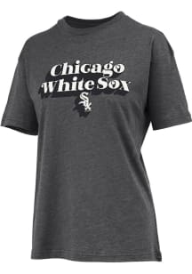Chicago White Sox Womens Black Melange Short Sleeve T-Shirt