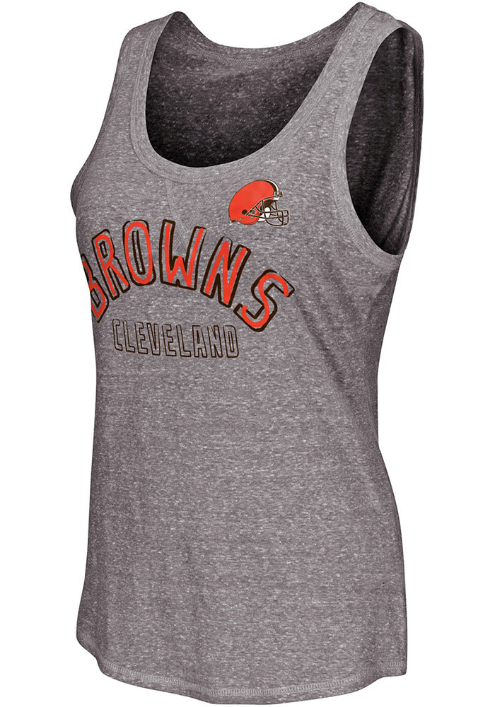 Cleveland Browns Womens Grey Playoff Tank Top