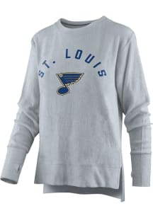 St Louis Blues Womens Grey Cuddle Crew Sweatshirt
