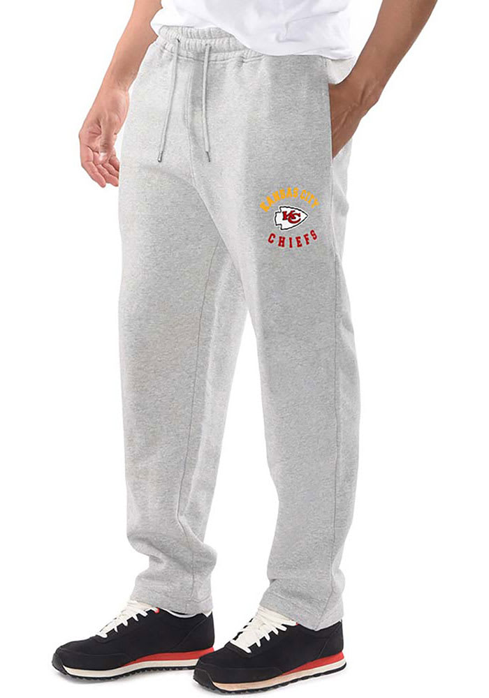 G-III Apparel Group (Starter) Starter Kansas City Chiefs Grey Tri-Blend Sweatpants, Grey, 60% Cotton / 40% POLYESTER, Size L, Rally House