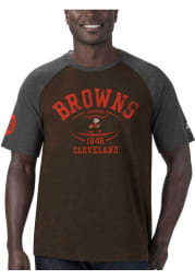 Starter Cleveland Browns Brown Center Block Short Sleeve Fashion T Shirt