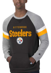 Starter Pittsburgh Steelers Mens Black Placekicker Long Sleeve Fashion Sweatshirt