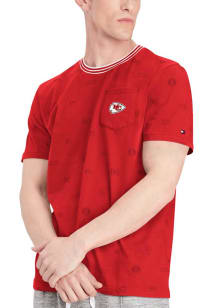 Tommy Hilfiger Kansas City Chiefs Red Printed Pocket Short Sleeve Fashion T Shirt