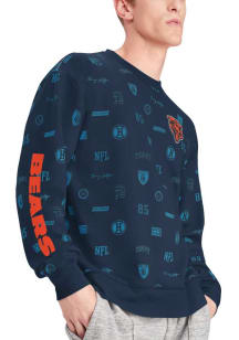 Tommy Hilfiger Chicago Bears Mens Navy Blue Ace Printed Long Sleeve Fashion Sweatshirt