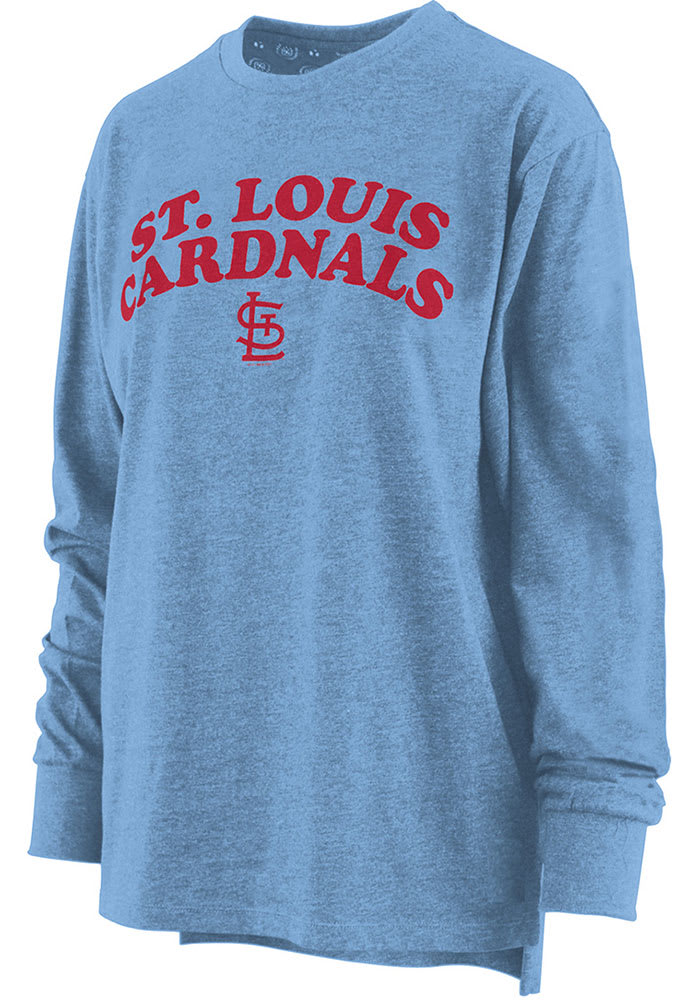 St Louis Cardinals Womens White Tailgate Raglan LS Tee