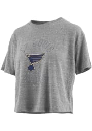 St Louis Blues Womens Grey Knobi Short Sleeve T-Shirt