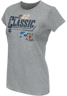 St Louis Blues Womens Blue Endzone Short Sleeve T-Shirt