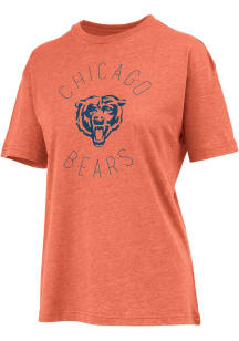 Chicago Bears Womens Orange Melange Short Sleeve T-Shirt