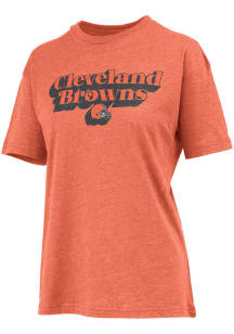 Cleveland Browns Womens Orange Melange Short Sleeve T-Shirt