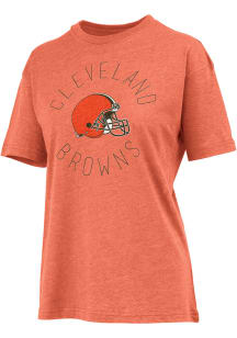 Cleveland Browns Womens Orange Melange Short Sleeve T-Shirt