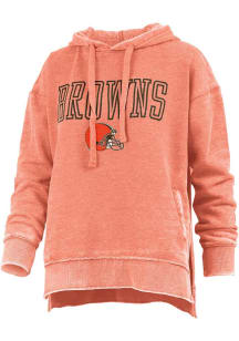 Cleveland Browns Womens Orange Vintage Hooded Sweatshirt