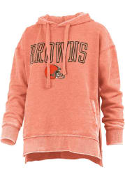 Cleveland Browns Womens Orange Vintage Hooded Sweatshirt