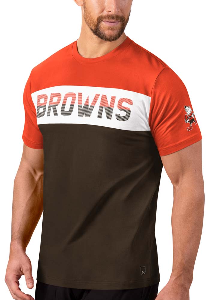 MSX Cleveland Browns Brown Advance Short Sleeve T Shirt