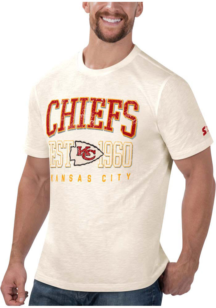 Starter Kansas City Chiefs White Huddle Short Sleeve Fashion T Shirt