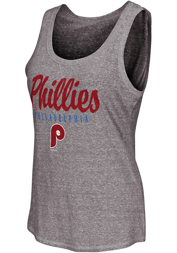 Philadelphia Phillies Womens Grey Playoff Tank Top