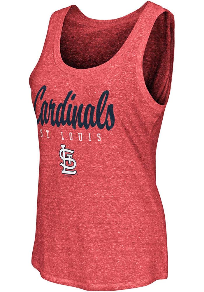 G-III Apparel Group St Louis Cardinals Women's Red Playoff Tank Top, Red, 50 POLY/38 COT/12 RAY, Size S, Rally House