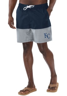 Kansas City Royals Mens Black Color Block Swim Trunks
