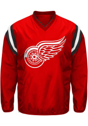 Detroit Red Wings Mens Red Bullpen Pullover Jackets