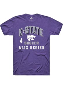 Alix Regier Rally Mens Purple K-State Wildcats NIL Arch Logo Player T Shirt