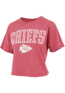 Kansas City Chiefs Womens Red Vintage Short Sleeve T-Shirt