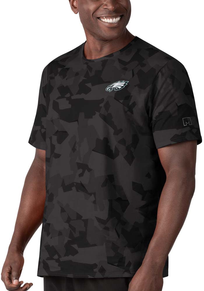 MSX Philadelphia Eagles Black Tonal Camo Short Sleeve T Shirt