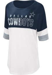Dallas Cowboys Womens White Triple Tee Short Sleeve T-Shirt