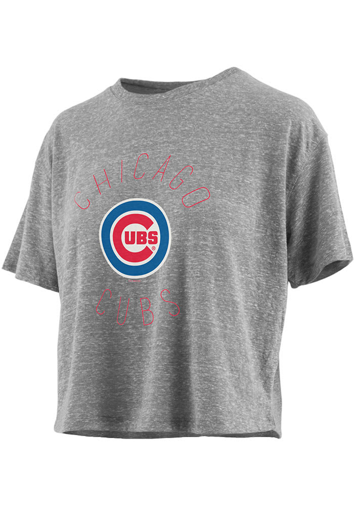 Chicago Cubs Womens Grey Knobi Short Sleeve T-Shirt