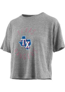 Texas Rangers Womens Grey Knobi Short Sleeve T-Shirt
