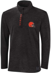 MSX Cleveland Browns Mens Brown IMPACT Long Sleeve 1/4 Zip Pullover