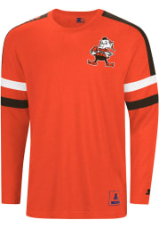Starter Cleveland Browns Orange QUARTERBACK Long Sleeve Fashion T Shirt