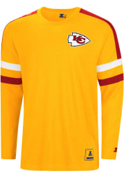 Starter Kansas City Chiefs Gold QUARTERBACK Long Sleeve Fashion T Shirt