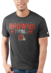 Starter Cleveland Browns Black PRIME TIME Sport Drop Short Sleeve T Shirt