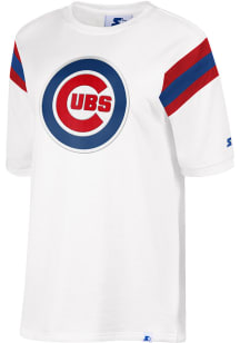 Chicago Cubs Womens White Double Team Short Sleeve T-Shirt