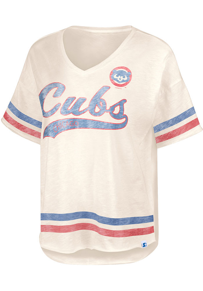 Chicago Cubs Womens White Scrimmage Short Sleeve T-Shirt
