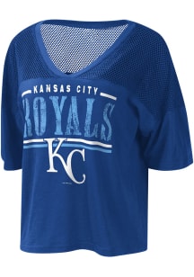 Kansas City Royals Womens Power Play Fashion Baseball Jersey - Blue