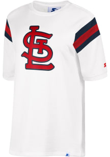 St Louis Cardinals Womens White Double Team Short Sleeve T-Shirt