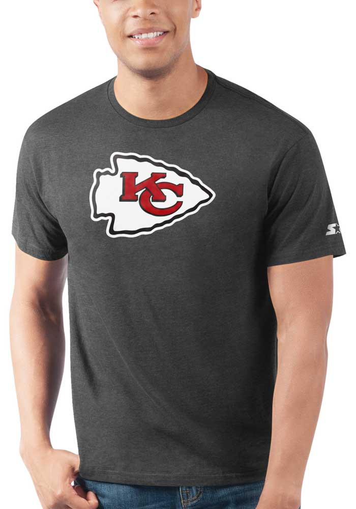 Starter Kansas City Chiefs BLACK Primary Logo Short Sleeve T Shirt