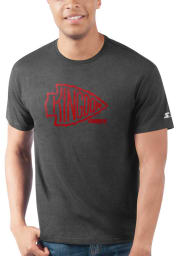 Starter Kansas City Chiefs Black Kingdom Arrowhead Short Sleeve T Shirt