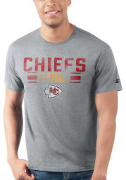 Starter Kansas City Chiefs Grey PRIME TIME Sport Drop Short Sleeve T Shirt