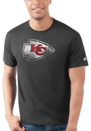 Starter Kansas City Chiefs Black PRIME TIME TEAM LOGO Short Sleeve T Shirt