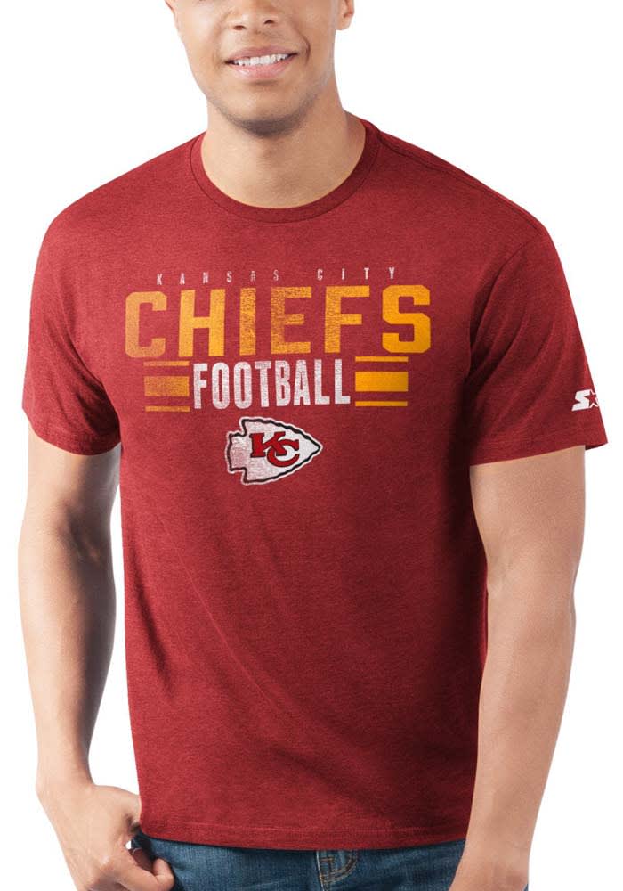 Starter Kansas City Chiefs Red PRIME TIME Sport Drop Short Sleeve T Shirt