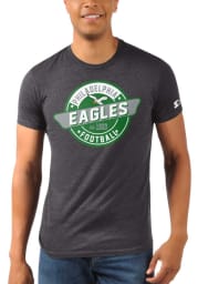 Starter Philadelphia Eagles Black Stamp Short Sleeve Fashion T Shirt