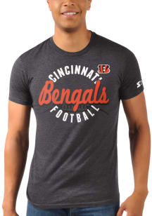 Starter Cincinnati Bengals Black Circle Script Short Sleeve Fashion T Shirt