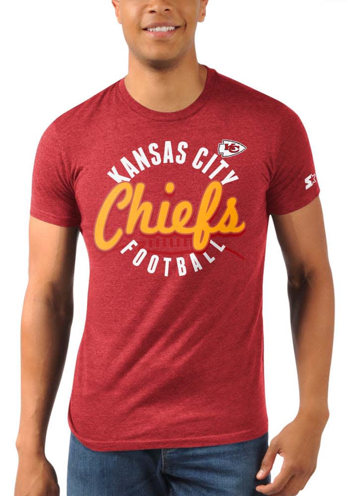 Starter Kansas City Chiefs Red Circle Script Short Sleeve Fashion T Shirt