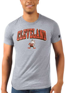 Starter Cleveland Browns Grey Arch Name Short Sleeve Fashion T Shirt