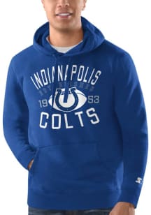Starter Indianapolis Colts Mens Blue Established Long Sleeve Hoodie