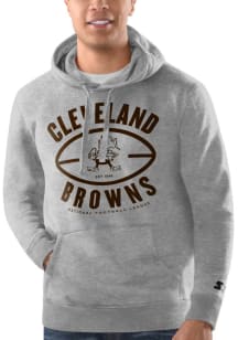 Starter Cleveland Browns Mens Grey COTTON POLY Long Sleeve Hoodie
